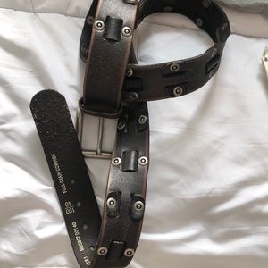 Fossil leather belt 45” studded